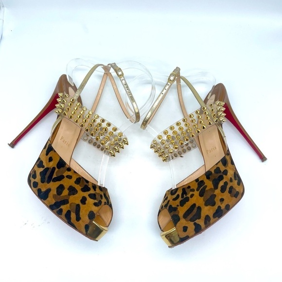 Christian Louboutin Levita Girl Leopard Print High Heel Sandals EU 40 - Picture 11 of 11
